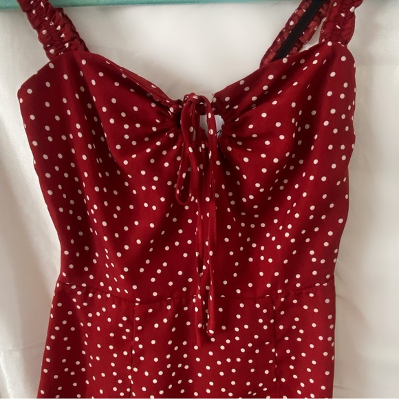 Princess Polly red polka dot mini dress size 0 midnight madness summer - Picture 7 of 8